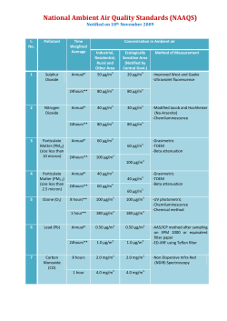 National Ambient Air Quality Standards (NAAQS)