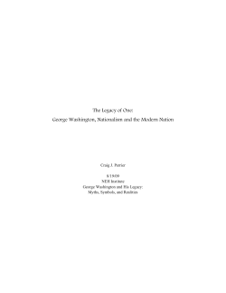 The Legacy of One: George Washington, Nationalism and the