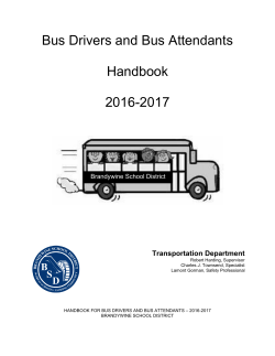 Bus Drivers and Bus Attendants Handbook 2016-2017