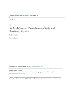 Air Mail Contract Cancellations of 1934 and