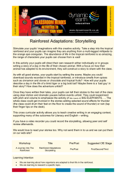 Rainforest Adaptations: Storytelling