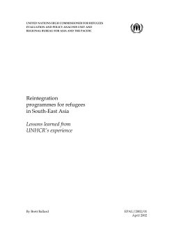 united nations high commissioner for refugees