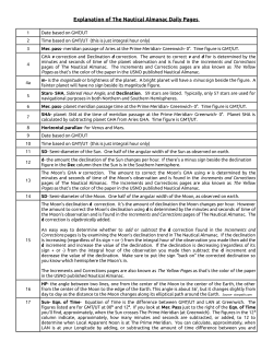 Explanation of The Nautical Almanac Daily pages