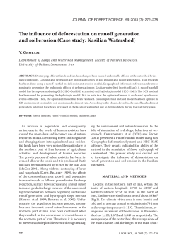 The influence of deforestation on runoff generation and soil erosion