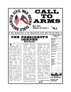 Call to arms - Brunswick Civil War Round Table