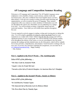 AP English 3 Summer Reading - Warren Local School District