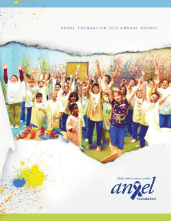 ANGEL FOUNDATION 2013 ANNUAL REPORT