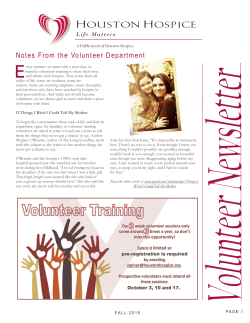 Sep/Oct 2015 Volunteer News