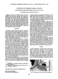 Constraints on Lithospheric Thermal Structure for the Indian Ocean