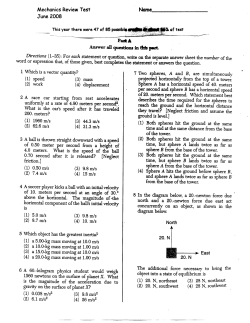 Mechonics Review Test June 2008
