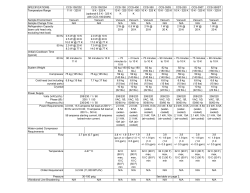 SPECIFICATIONS CCS-100/202 CCS-100/204 CCS-150 CCS
