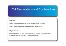 71 Permutations and Combinations