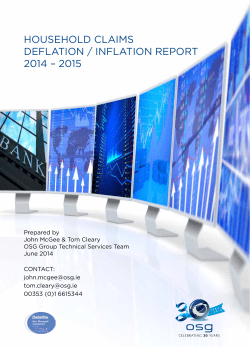 HOUSEHOLD CLAIMS DEFLATION / INFLATION REPORT 2014
