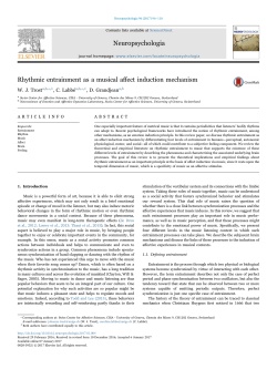 (2017) Rhythmic entrainment as a musical affect induction mechanism