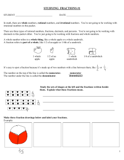 Fractions Equivalence #1