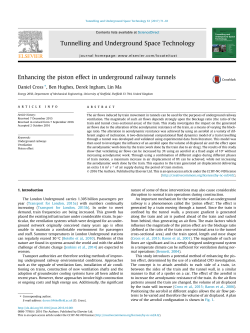 Enhancing the piston effect in underground railway tunnels