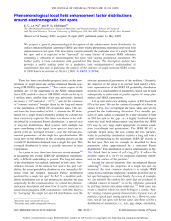 Phenomenological local field enhancement factor distributions