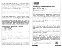 Please read this before you start your driving test