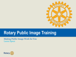 Rotary Public Image Training