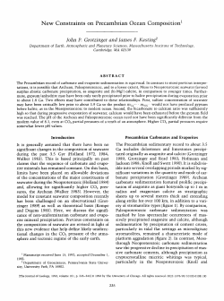 New Constraints on Precambrian Ocean Composition1