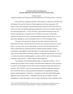 South Africa has undergone dramatic social change over the last