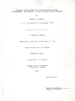 Signals intelligence and the Washington Naval Conference - K-REx