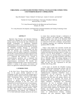 urbansim: a game-based instructional package for conducting