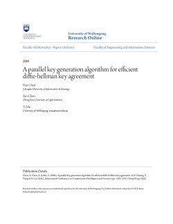 A parallel key generation algorithm for efficient