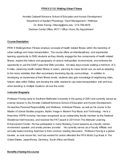 PRW II 2112: Walking /Urban Fitness Annette Caldwell