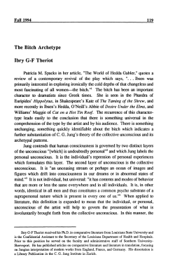 The Bitch Archetype Ibry G-F Theriot