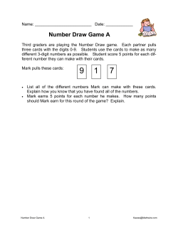 Number Draw Game A