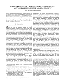 making friends with your neighbors? agglomeration and