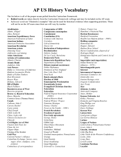 AP US History Vocabulary