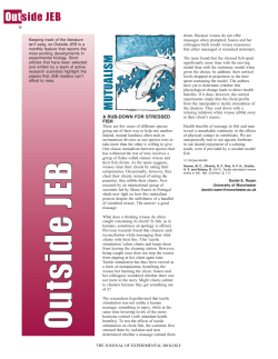mutualism - Journal of Experimental Biology