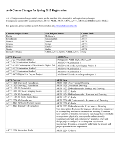 A + D Course Changes for Spring 2015