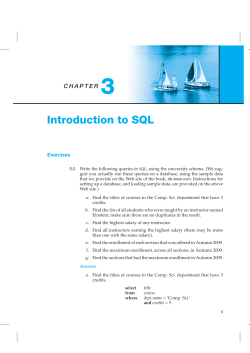 Introduction to SQL