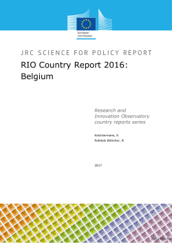 RIO Country Report 2016: Belgium
