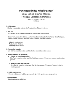 Minutes - March 27, 2017 - Hernandez Middle School