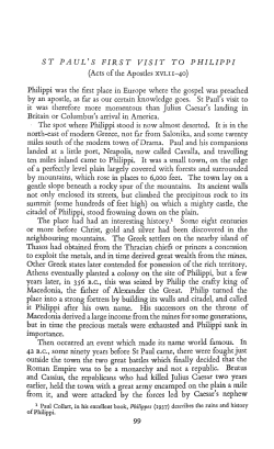 ST PAUL`S FIRST VISIT TO PHILIPPI