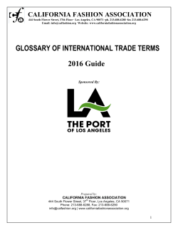 Glossary of International Trade Terms