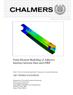 Finite Element Modelling of Adhesive Interface between Steel and