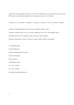Comparison of macromolecular interactions in the cell walls of