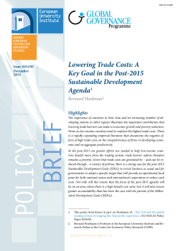 Lowering Trade Costs: A Key Goal in the Post