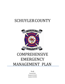schuyler county comprehensive emergency management plan