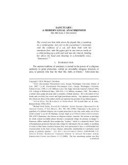 sanctuary: a modern legal anachronism