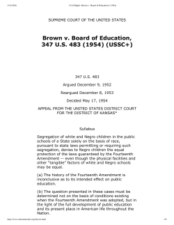 Brown v. Board of Education I