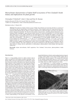 Microclimate characteristics of alpine bluff ecosystems of New