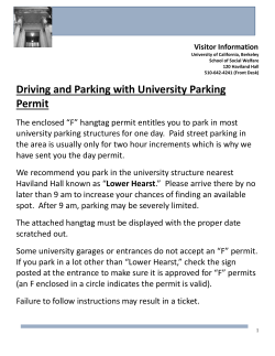 Driving and Parking with University Parking Permit