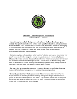 Lake Tahoe Standard Obstacle Specific Instructions