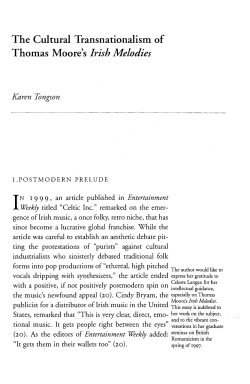 The Cultural Transnationalism of Thomas Moore`s Irish Melodies